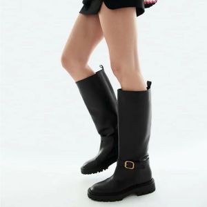 Zara Black Knee-High Boots